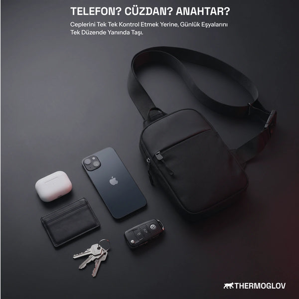 ThermoGlov Unisex Kompakt Çapraz Omuz/Göğüs Çantası