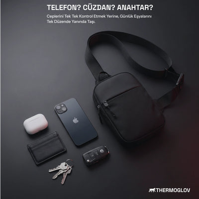 ThermoGlov Unisex Kompakt Çapraz Omuz/Göğüs Çantası
