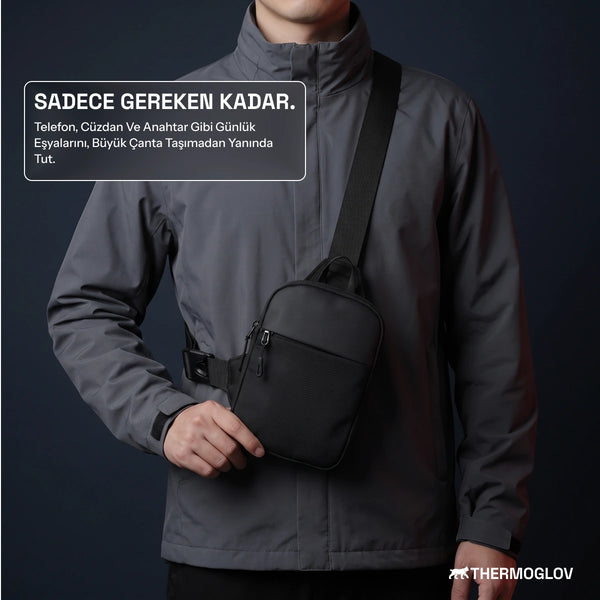 ThermoGlov Unisex Kompakt Çapraz Omuz/Göğüs Çantası