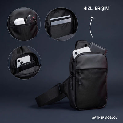 ThermoGlov Unisex Kompakt Çapraz Omuz/Göğüs Çantası