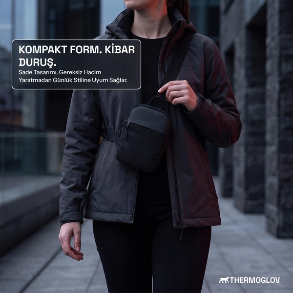 ThermoGlov Unisex Kompakt Çapraz Omuz/Göğüs Çantası