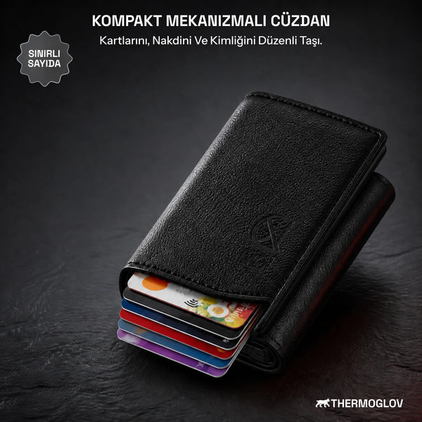 Kompakt Mekanizmalı Cüzdan