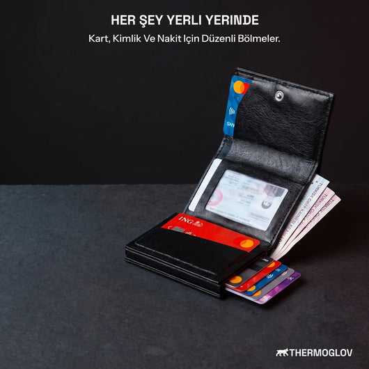 Kompakt Mekanizmalı Cüzdan