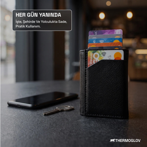 Kompakt Mekanizmalı Cüzdan
