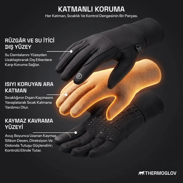 ThermoGlov™ Termal Eldiven - Soğuk ve Islak Ellere Veda Edin!